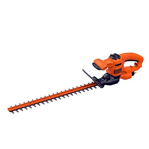 BLACK+DECKER BEHT251-QS: Taille-Haies Filaire 450 W, Electrique 50 cm, Lame Asymétrique, Ecartement 18 mm